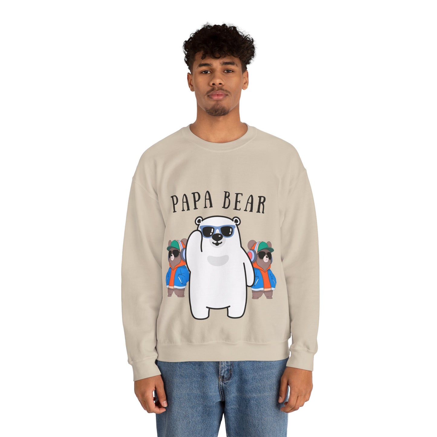 Papa Bear Unisex Heavy Blend Sweatshirt | Cozy Gift for Dads, Bears Lovers, Family Gatherings, Casual Wear, Birthdays, Holidays